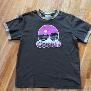 Coach Black and Pink Graphic Tee